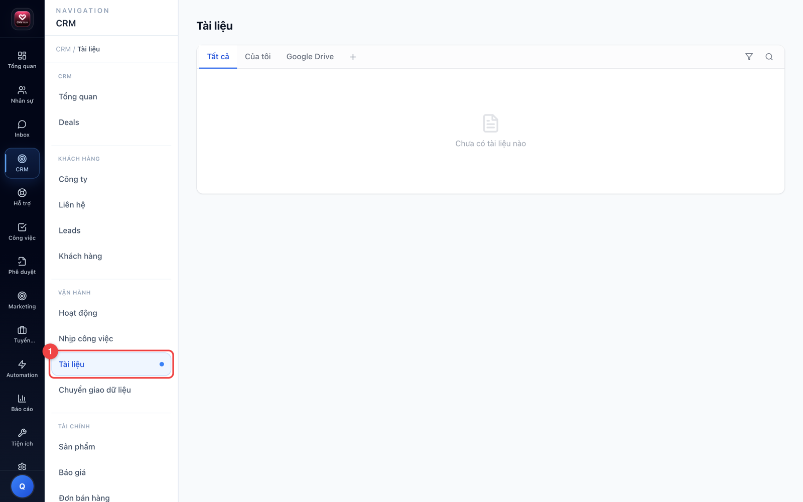 Kho tài liệu CRM