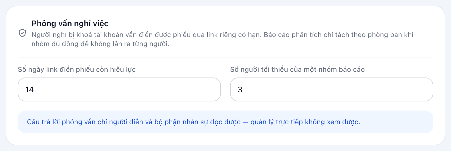 Phỏng vấn nghỉ việc